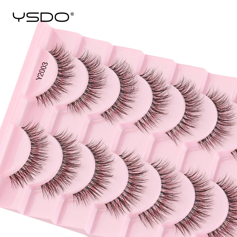 New Fox Half Eyelashes 3/10 Pairs 3D Mink Lashes Natural Eyelash Extension Cat Eye Eyelashes Makeup Tools faux Cils maquiagem - Blinksy